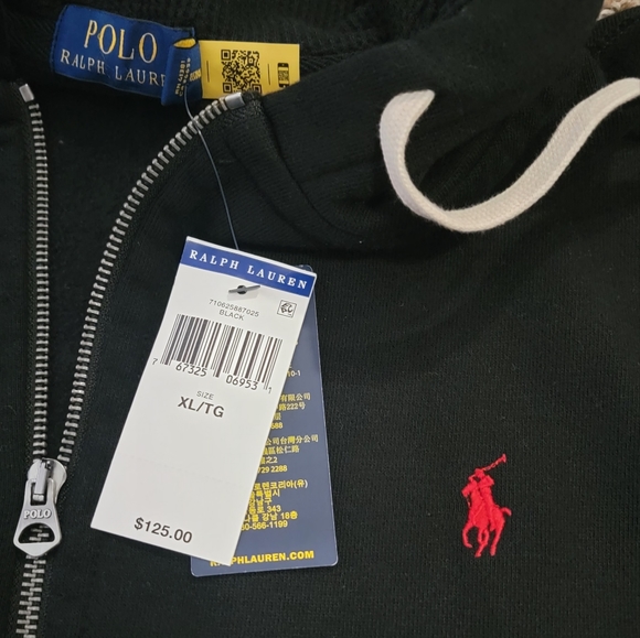 Men's zip front Polo hoodie - Picture 2 of 3